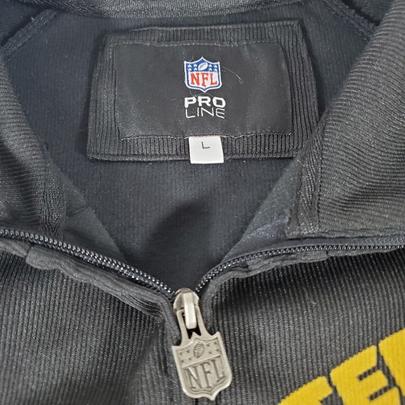 Pittsburgh Steelers Mens L NFL Pro Line Blk Jacket - Picture 2 of 9